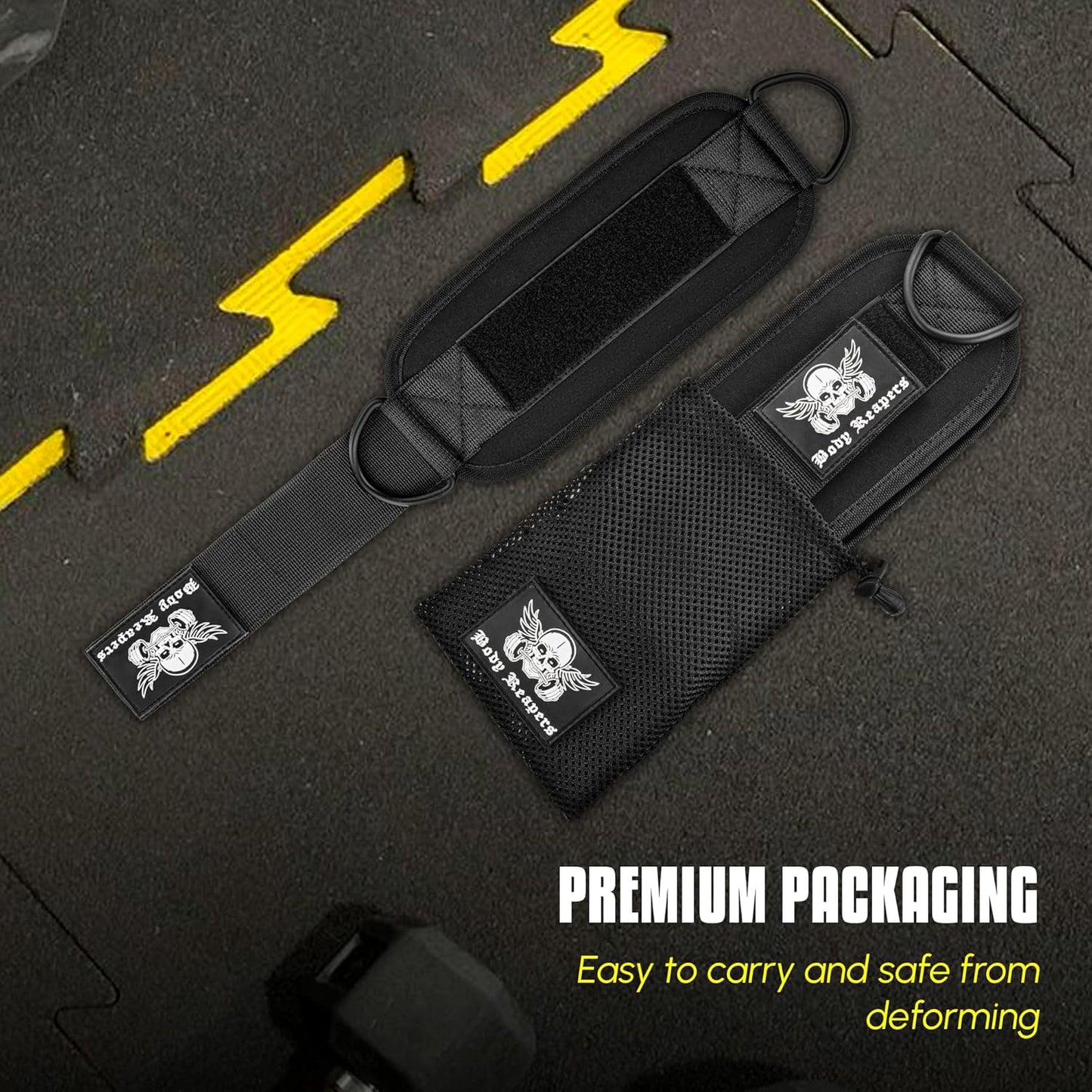 Gym Ankle Cuff Cable Attachment with Adjustable Velcro, Durable Double D-Rings & Cushioned Design for Glute, Leg & Lower Body Exercises, Comfortable Workout Straps & Ankle Cuff